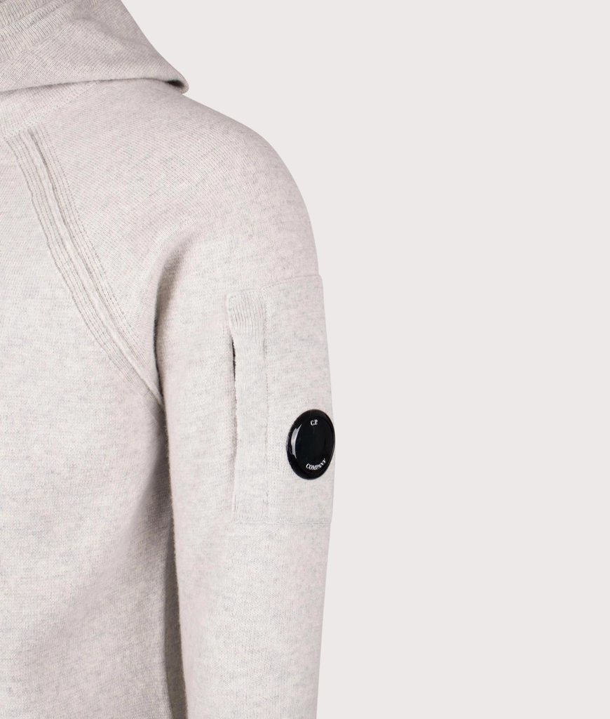 CP Company Mens Lambswool GRS Hooded Full Zip Sweater